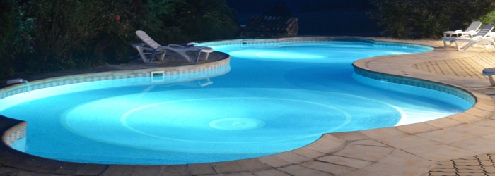 swimming lights at night